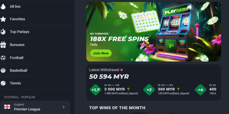 playdash casino free 100 register bonus